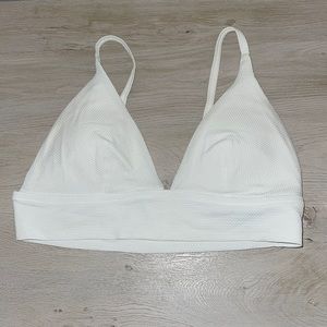 Aerie longline triangle textured bikini top